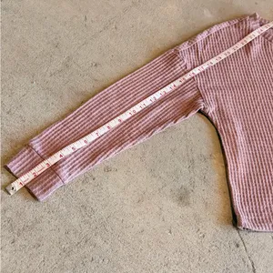 Charlotte Russe Textured Mauve Long Sleeve Top thumbnail 9