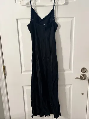 Cotton On Black Spaghetti Strap Maxi Slip Dress thumbnail 4