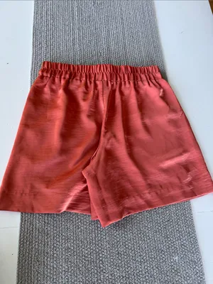 A New Day Coral Satin Shorts Sz Small thumbnail 4