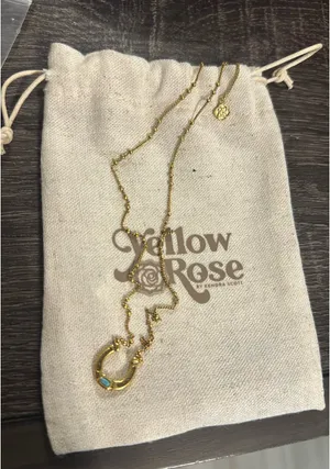 Kendra Scott yellow rose collection Horse Shoe necklace thumbnail 1