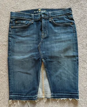 7 For All Mankind Blue Jean Skirt - Size 28 thumbnail 1