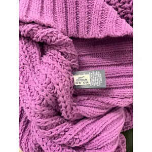 Aerie Chunky Turtleneck Sweater Purple Long Sleeve Knit Women's Small thumbnail 7