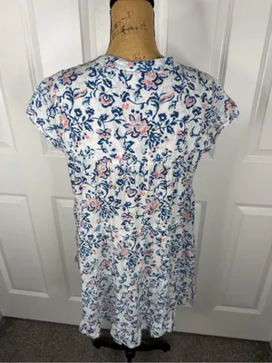 Roberta Roller Rabbit Sz S Floral Cotton Mini Dress Boho Cottagecore Casual thumbnail 7