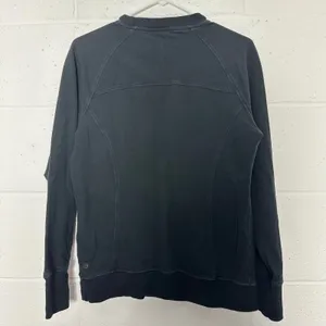 Lululemon Athletica Crewneck Sweatshirt Black Long Sleeve Raglan Pocket Size 8‎ thumbnail 3