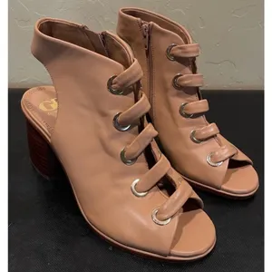 Gianni Bini Y2K Booties, Size 8, Beige thumbnail 1