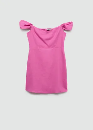 Mango Pink Linen Dress thumbnail 4