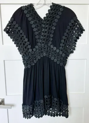 Black Boho Coverup Tunic thumbnail 6
