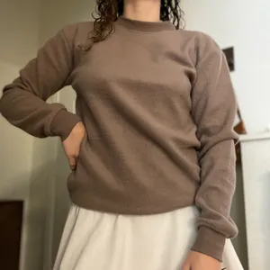 𝅺If it were me soft crewneck sweater in brown‎ thumbnail 1