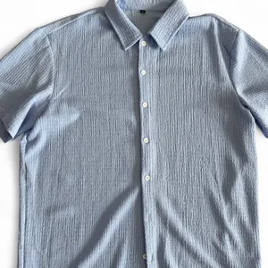 Mens Casual Shirt ✦ Open To All Offers ✦ Bundle Measurements: Used Excellent Condition Button Flaw Shown Last Pic Mens Light Blue Textured Patterned Business Casual Buttoned Shirt Small ——— TAGS ——— #Formal #Business #y2k #Blue #Polo thumbnail 2