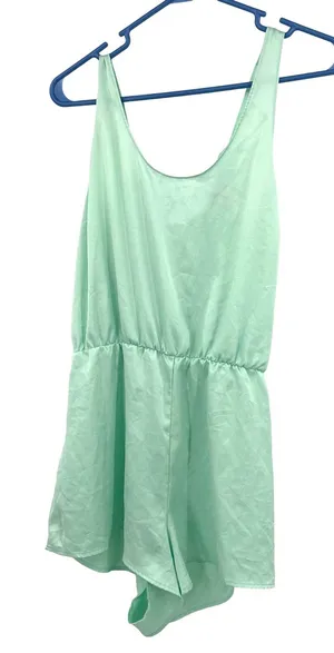 Victoria's Secret Size Medium‎ Sleepwear Mint Green Romper Nightie Loungewear thumbnail 1