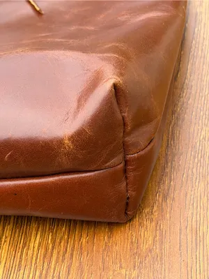 Canyon Leather Tote Bag Brown Mississippi State Full Grain Leather NWT thumbnail 12