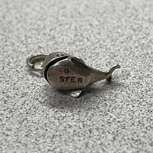 Sterling Silver Cute‎ Whale Charm Pendant Sterling Marked thumbnail 4