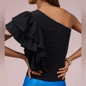 Anthropologie Ruffled One-Shoulder Top thumbnail 2