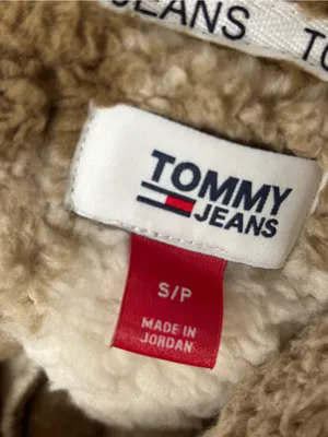 Tommy Jeans Brown Buffalo Check Sherpa Half-Zip Pullover Jacket (Size S) thumbnail 4