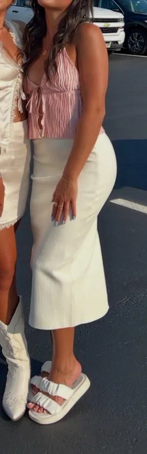 White Midi Skirt thumbnail 1