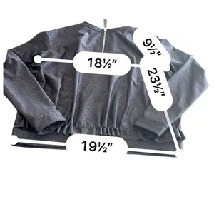 Lululemon Black Embossed Petal Camo Back-Zip Ruffle Pullover Sweatshirt size 8 thumbnail 5