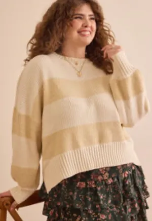 Arula Rachel Chenille Stripe Sparkle Sweater NWT 1X thumbnail 1