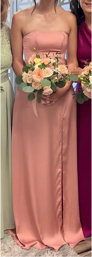 Azazie Bridesmaid Dress Pink thumbnail 1