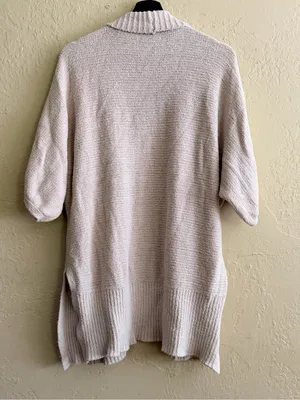 O'Neill Oversized Light Cream Open-Front Short-Sleeve Cardigan thumbnail 3