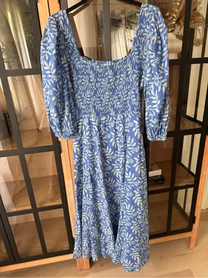 Elizabeth and James Olivia James The Label maxi dress smocked puff long sleeve floral block cotton thumbnail 5