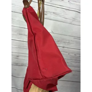 Longchamp Le Pliage Tote Bag Lot of 2 Red Gray Nylon Leather AS IS thumbnail 10