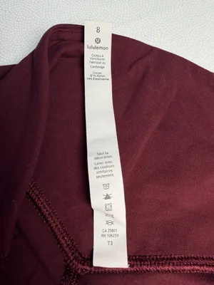 Lululemon Womens Size 8 Burgundy Jogger Pants Stretch Athletic Lounge Pockets thumbnail 7