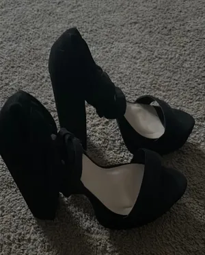 Lulus Black Heels Suede Ankle Strap thumbnail 1