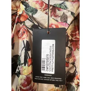 Pretty Little Thing Mini Dress 4 Multi Floral bodycon boho preppy festival NWT thumbnail 3