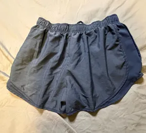 Nike Women's Dri-FIT Tempo Heathered Blue Running Shorts thumbnail 1