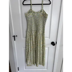 FREE PEOPLE Lavender Daze Dress Green Floral Print L/XL thumbnail 5