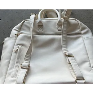 AYLA Co DIAPER BAG white cream Women’s Large Bag Travel Multipocket Carryon thumbnail 3