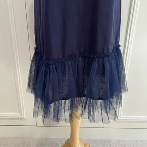 Mystree Women's‎ Navy Tulle Hem Slip Dress Size Large Balletcore Fairy thumbnail 3
