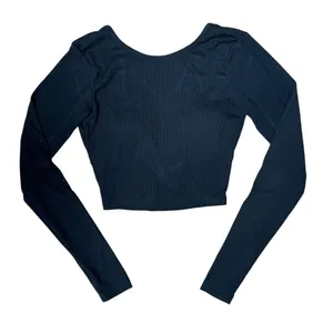 Halara XS Black Long Sleeve Active Top thumbnail 1