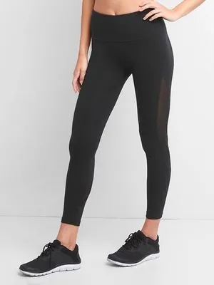 Gap GapFit Women's XS GFast Black High Waist Mesh Capri Leggings Crop thumbnail 1