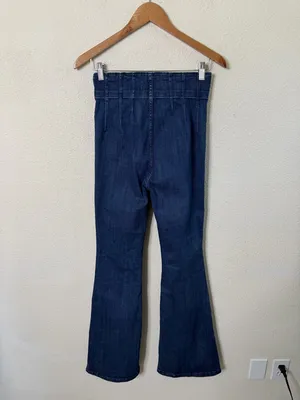 Free People We The Free Jayde Flare Jeans Indigo Blue Womens Size 27 thumbnail 7