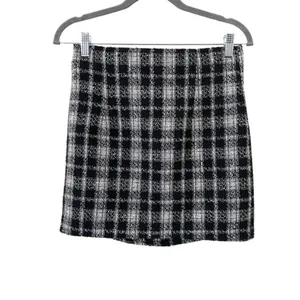 ZARA Plaid Tweed Mini‎ Skirt Sz Sm thumbnail 2