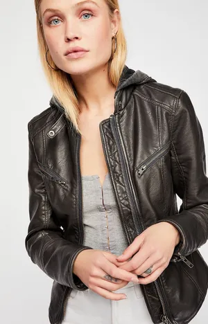 We the Free Monroe Vegan Leather Jacket thumbnail 1