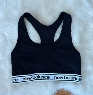 New Balance Black Racerback Sports Bra thumbnail 1
