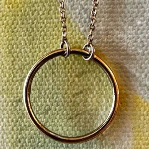 Gorjana vintage gold tone circle necklace thumbnail 9
