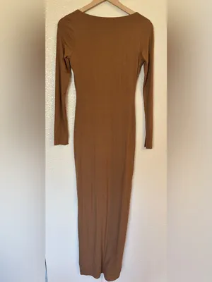 NAKED WARDROBE Long Sleeve Maxi Bodycon Dress thumbnail 3