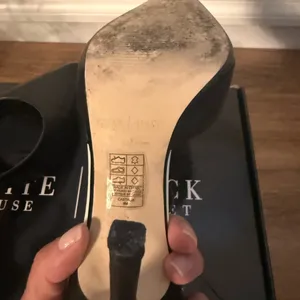 White House Black Market Black Pumps Ankle-Strap Heels Sz 8 thumbnail 6