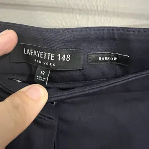 Lafayette 148 Barrow Pants Women 12 Navy Great Virgin Wool Stretch Trousers thumbnail 2