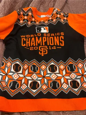 Forever Collectibles Orange & Black World Series Champions Crewneck Sweater thumbnail 1