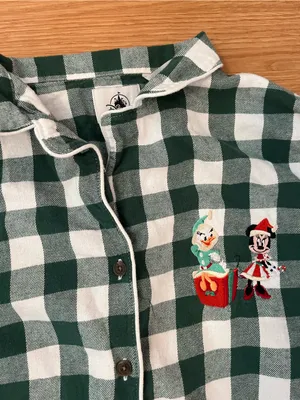 Disney Green and White Buffalo Check Women's Pajama Set thumbnail 4