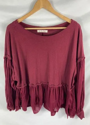 Free People Sierra Boho Flow Blouse Size Small thumbnail 1
