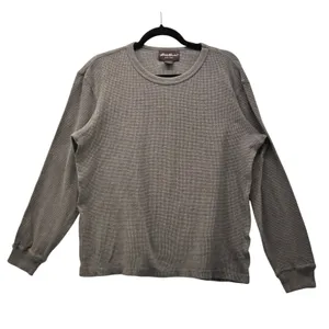 Eddie Bauer Waffle Knit Thermal Shirt‎ Gray Small thumbnail 2