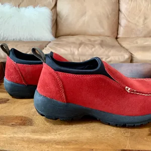 LAND’S END Red Suede Slip On Shoes thumbnail 3
