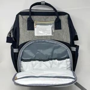 Hot Best Backpack Diaper bag Convertible Changing Pad Black Grey thumbnail 2