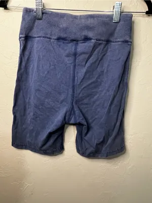 Free People Movement Acid Wash Blue High Rise Biker Yoga Shorts 6.5" Inseam thumbnail 6