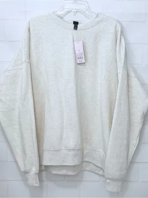 Wild Fable Women's Oversized Pullover Sweatshirt Gray Size XL NWT thumbnail 3